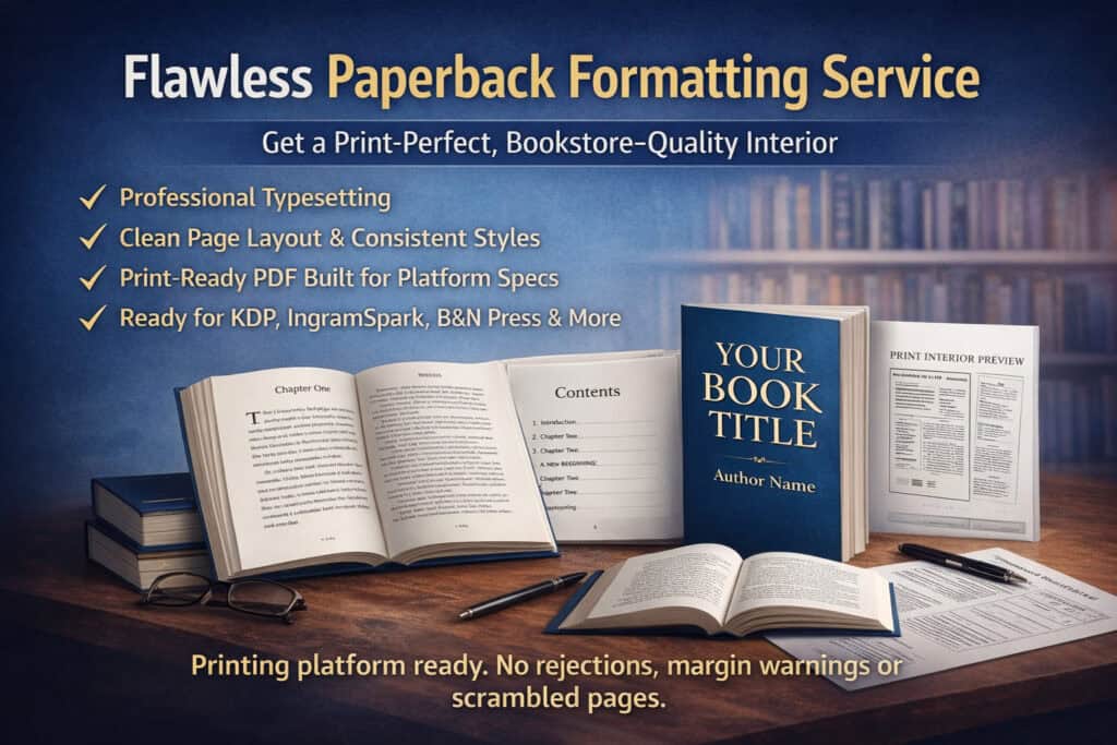 Paperback formatting service